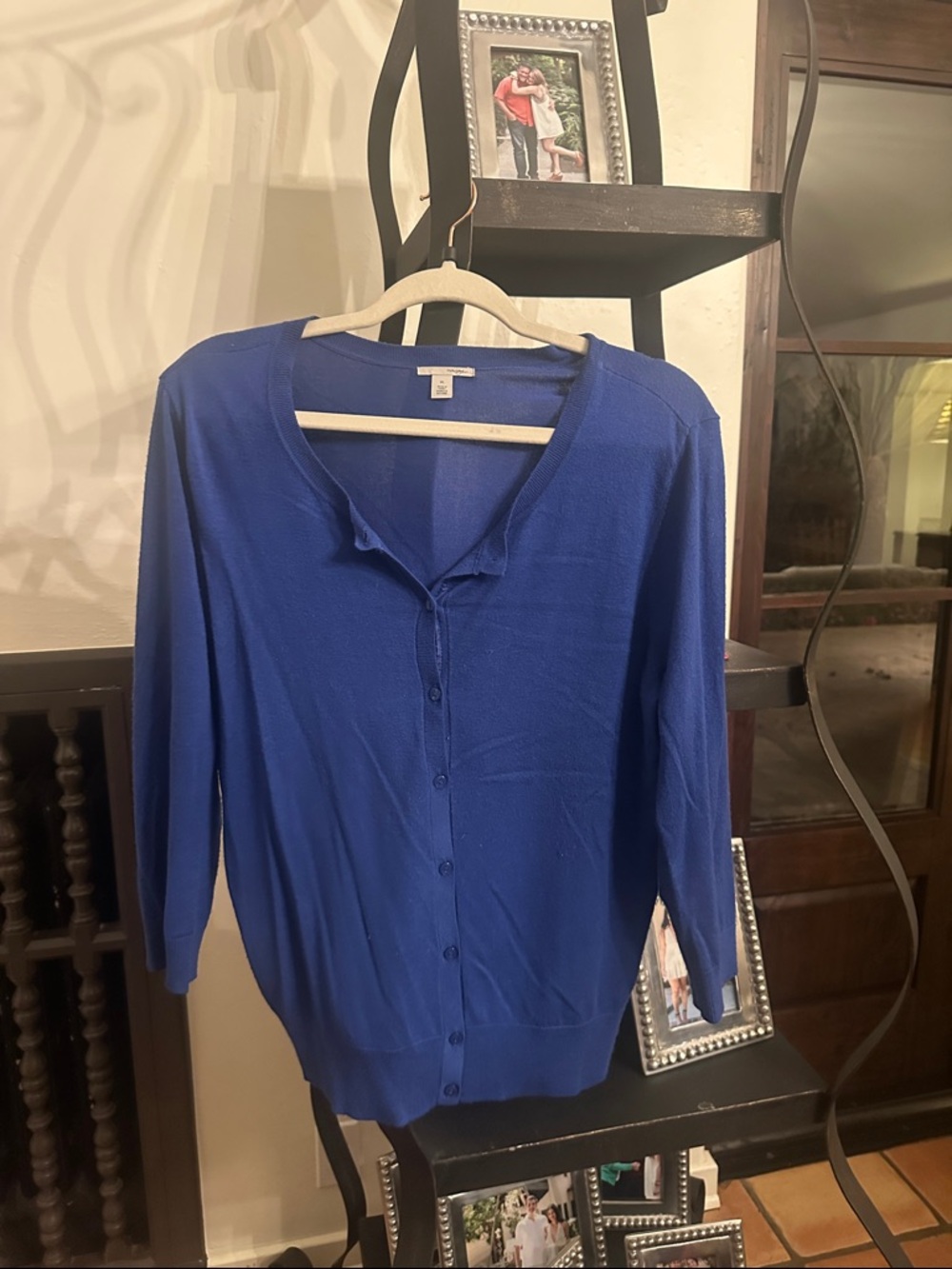 Halogen Royal Blue Lightweight Button-Front Cardigan
